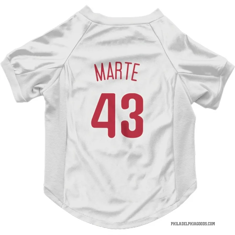 Yunior Marte  Scarlet Philadelphia Phillies  Cat & Dog Pet Jersey