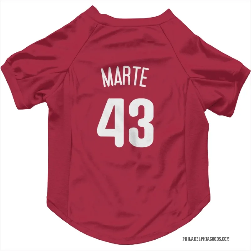 Yunior Marte  White Philadelphia Phillies  Cat & Dog Pet Jersey